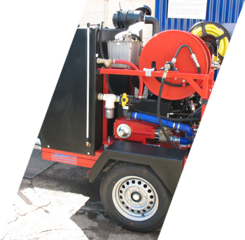 P50 trailer drain cleaning machine